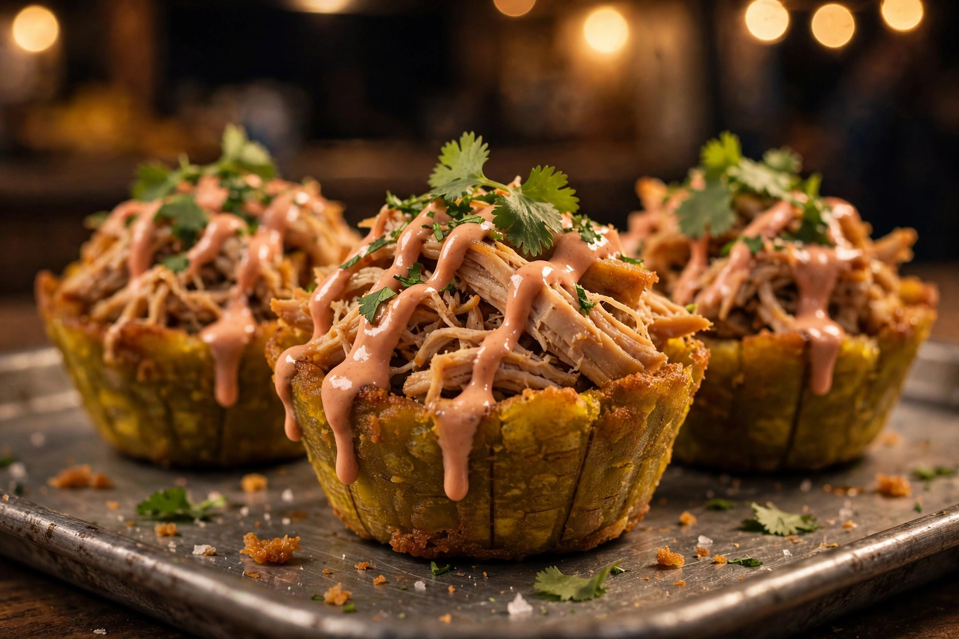 Mofongo with chicharrón